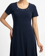 Imported Western mini dress jersey mini dress No-2641 Velnoor Store