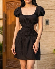 Imported Western mini dress cotton mini dress No-3712 Velnoor Store