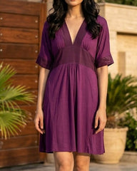 Imported Western mini dress jersey mini dress No-3613 Velnoor Store