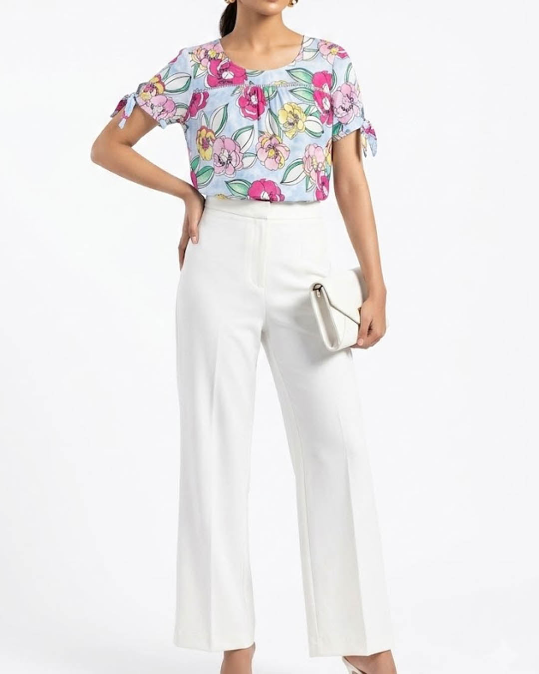 Imported Half sleeve top linen half sleeve top No-1694 Velnoor Store