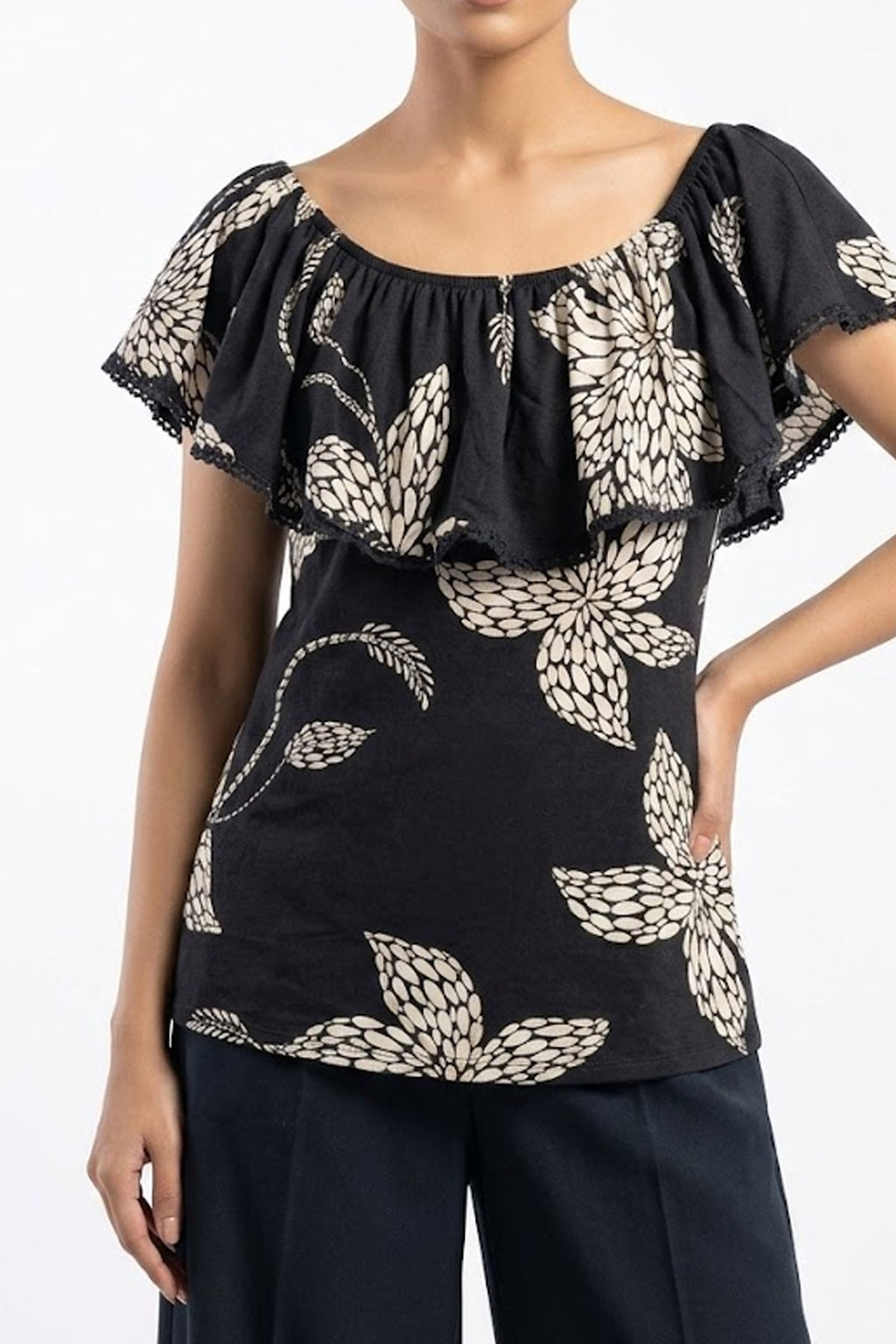 Imported crop top chiffon crop top No-1085 Velnoor Store