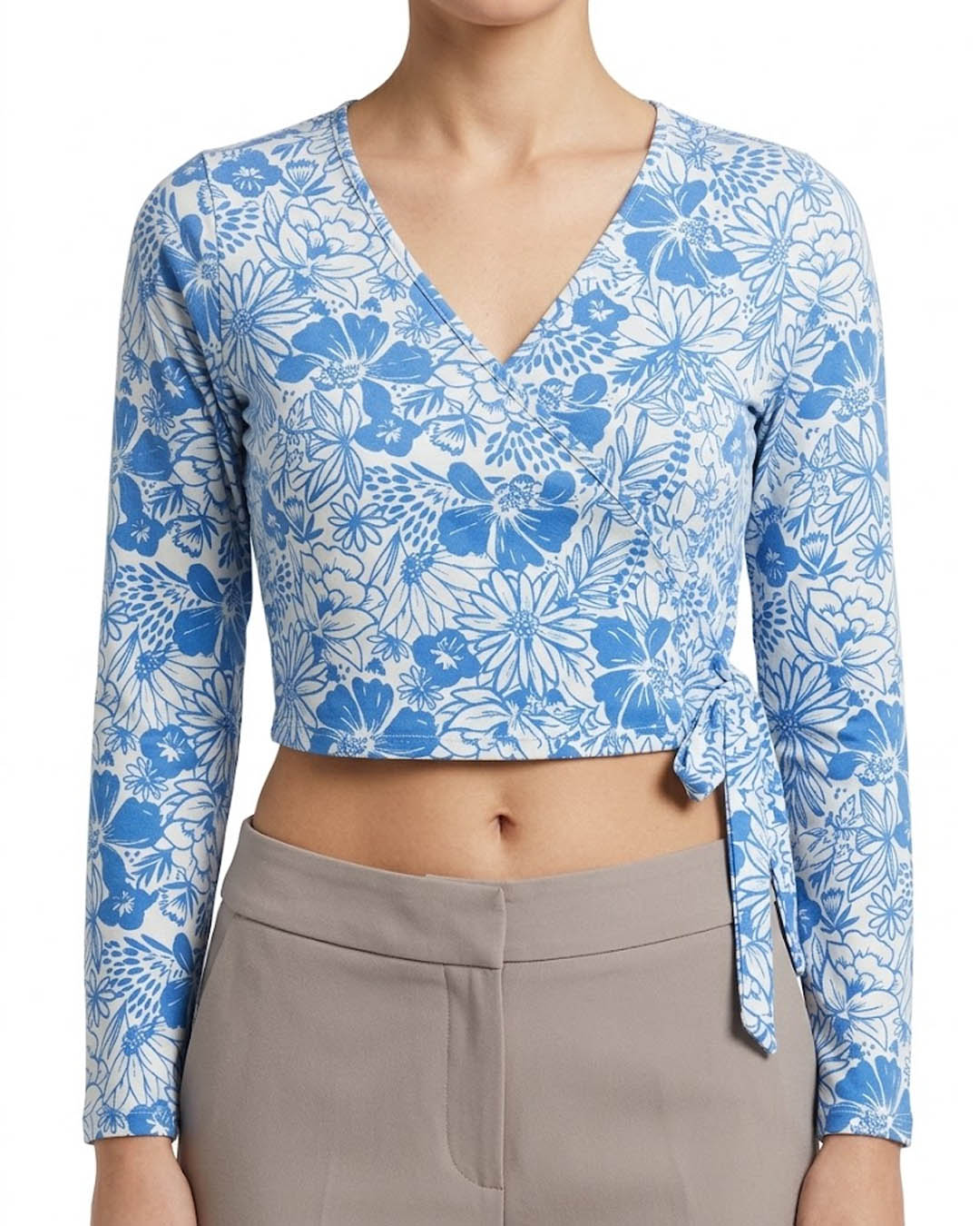 Imported Crop top silk jersey crop top No-4507 Velnoor Store
