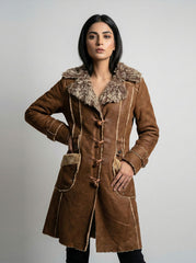 603 Women's Long Coat Plush  | Extra Soft Winter Pakistan - velnoor