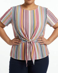 Imported Half sleeve top linen half sleeve top No-2553 Velnoor Store
