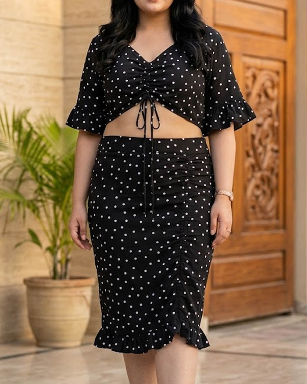 Imported Western mini dress chiffon mini dress No-3707 Velnoor Store