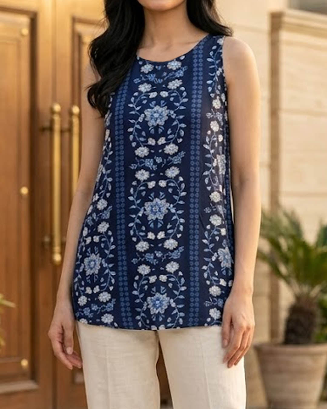 Imported Sleeveless linen sleeveless No-1762 Velnoor Store