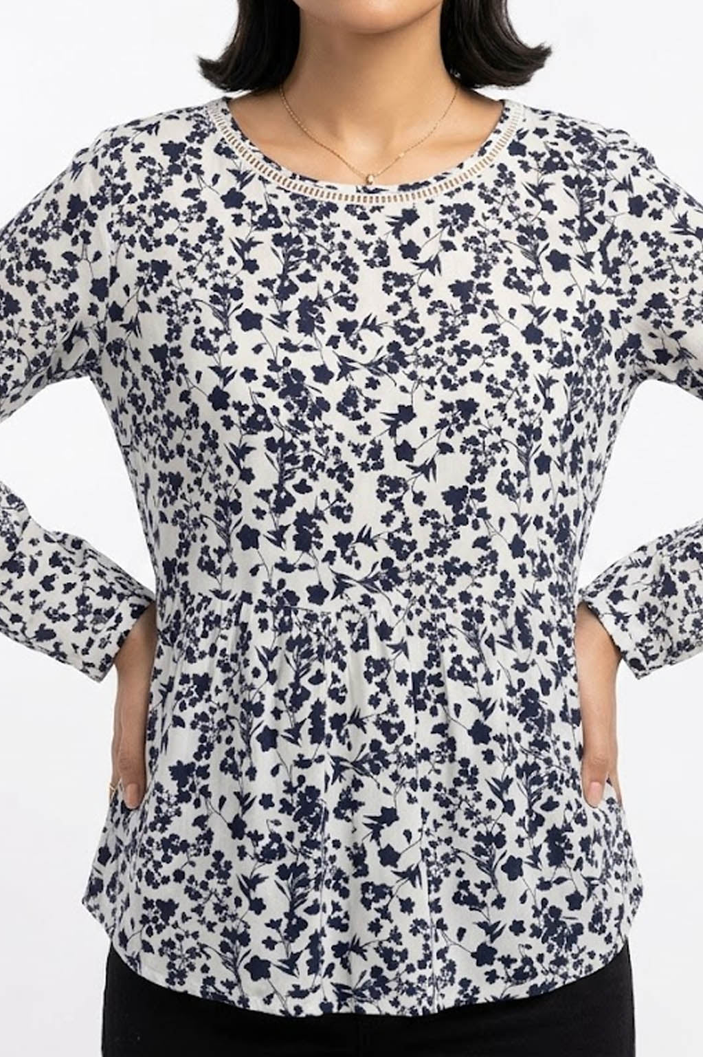 Imported Full sleeve top chiffon full sleeve top No-1679 Velnoor Store