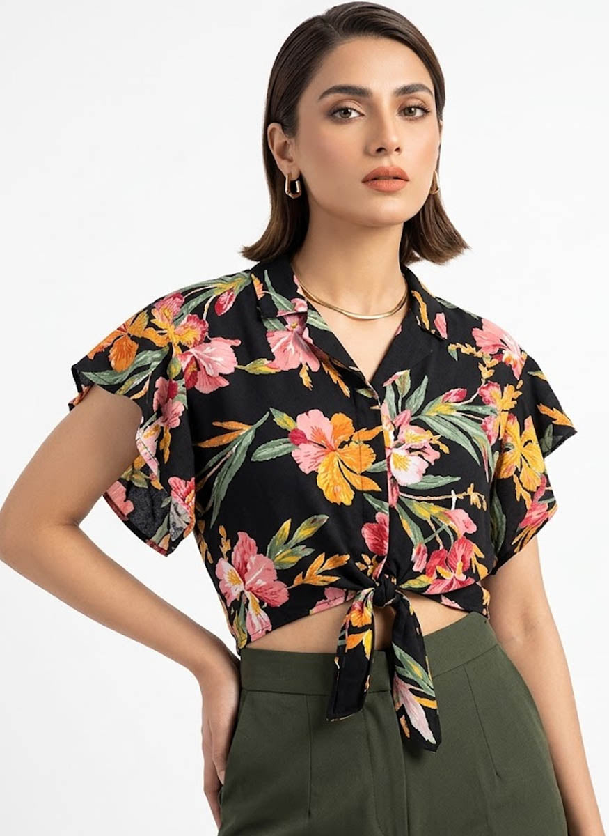Imported women crop top linen crop top No-176 Velnoor Store