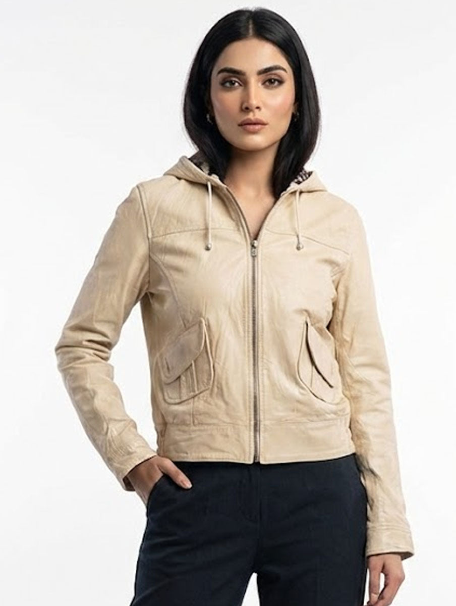 455 Swiss Leather Jacket for Women | Premium Winter Wear Pakistan - Velnoor