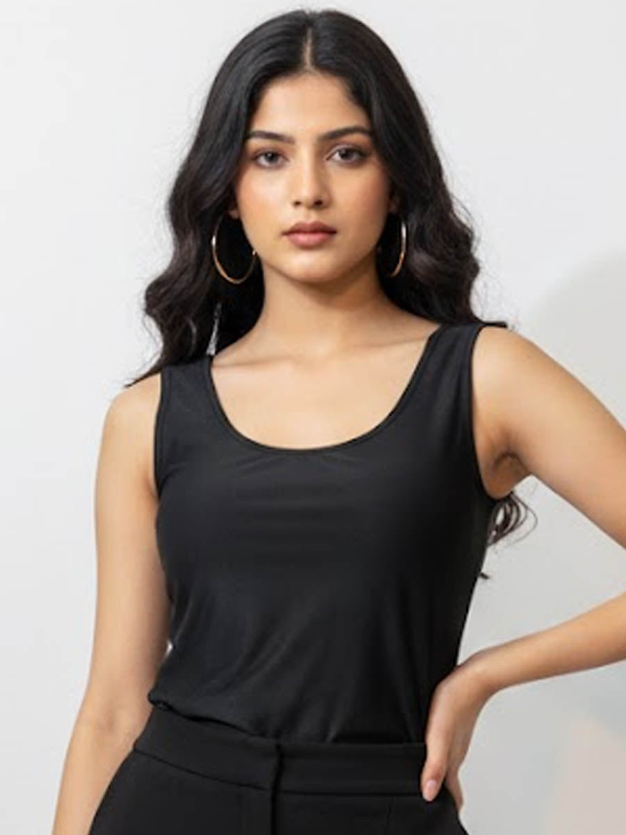 Silk-jersey sleeveless top Velnoor Store