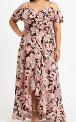 Imported Maxi silk jersey maxi No-1440 Velnoor Store