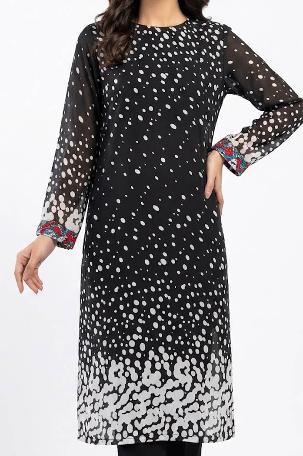Imported Full sleeve top chiffon full sleeve top No-1547 Velnoor Store