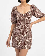 Western mini dress cotton mini dress No-1900 Velnoor Store