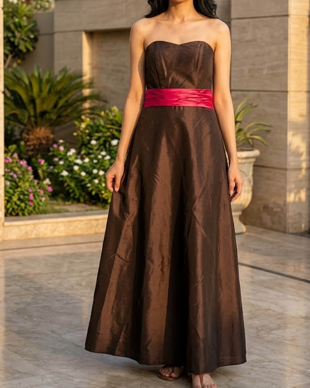Imported Maxi silk jersey maxi No-3633 Velnoor Store