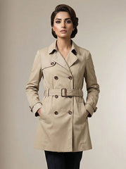 1829 Women's Double Breasted Winter Coat | Premium Look Pakistan - Velnoor