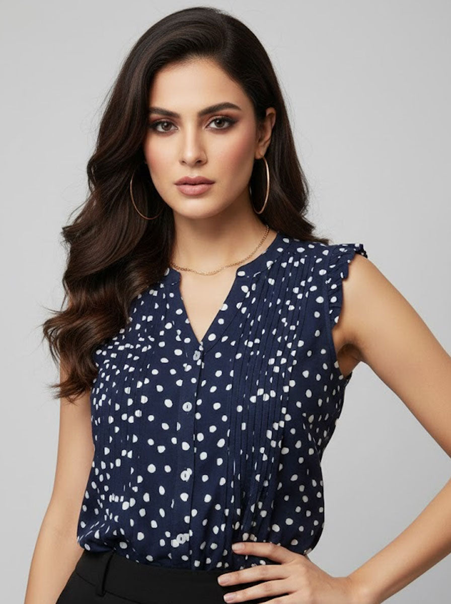 River Sleeveless Top 135 - Premium Quality - Stylish Linen Fashion