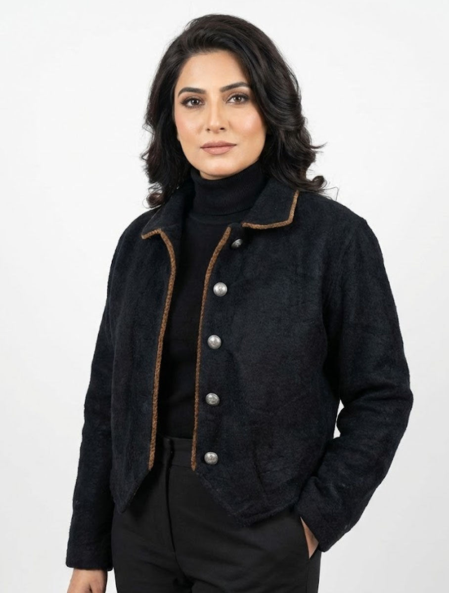 1206  Stylish Imported Fur Jacket – Soft Warm Outerwear Pakistan | Velnoor