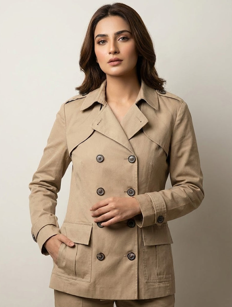1738 Women's Long Coat | Premium Winter Outerwear Pakistan - velnoor