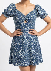 Imported Western mini dress chiffon mini dress No-1009 Velnoor Store
