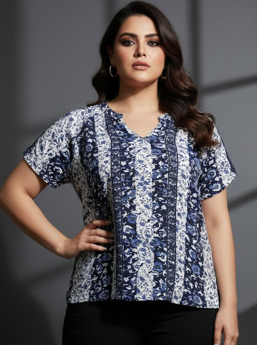 crossroads,half sleeve-top,288 - Premium Quality Stylish Comfortable Linen Top