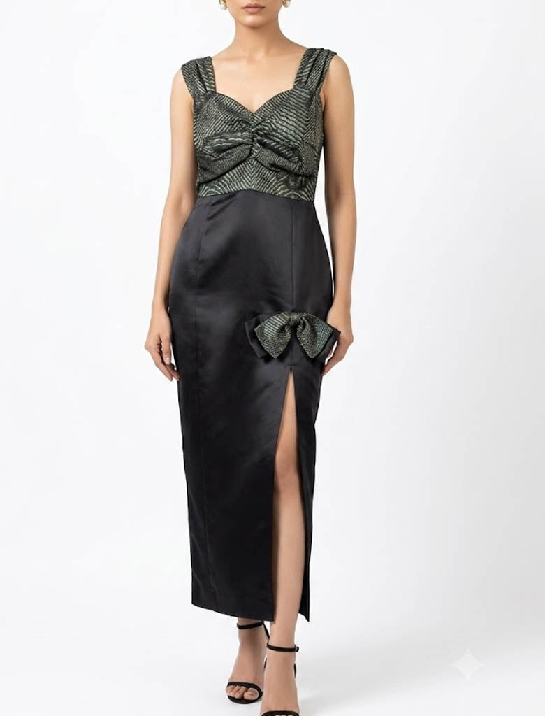 Imported Maxi silk jersey maxi No-1448 Velnoor Store