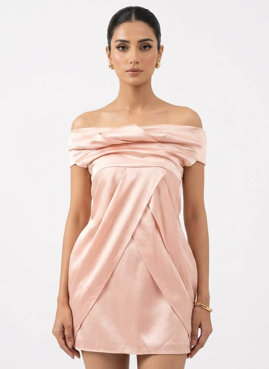 Imported Western Mini dress silk mini dress No-765 Velnoor Store