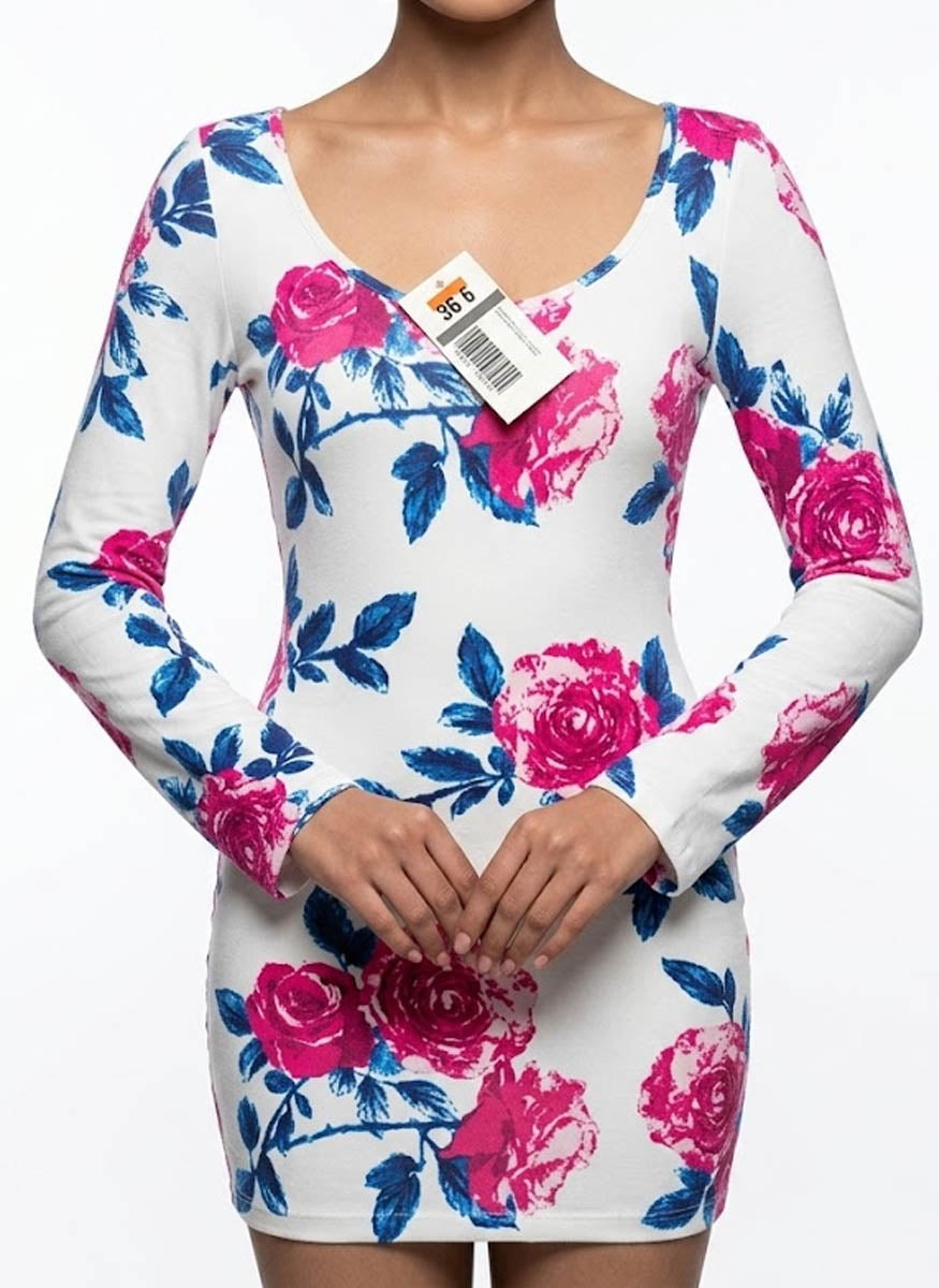 Imported Western Mini Dress chiffon mini dress No-744 Velnoor Store