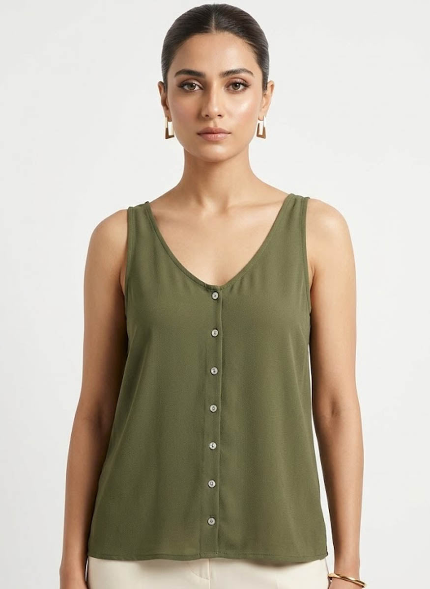 Imported women Sleeveless top linen Sleeveless top No-484 Velnoor Store