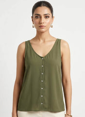 Imported women Sleeveless top linen Sleeveless top No-484 Velnoor Store