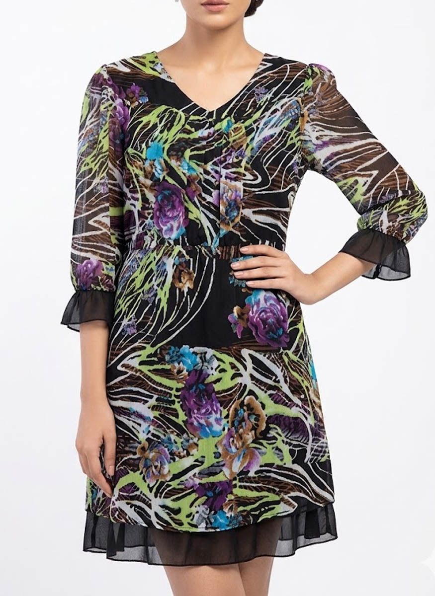 Imported western mini dress chiffon mini dress No-706 Velnoor Store