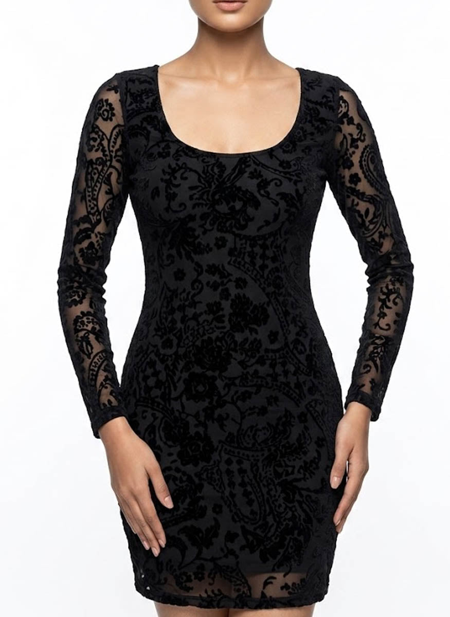 Imported western mini dress flannel mini dress No-584 Velnoor Store