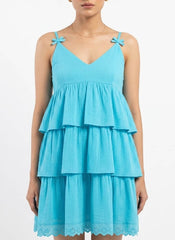 Imported western mini dress cotton mini dress No-582 Velnoor Store