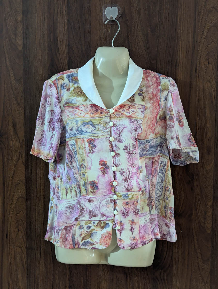 Imported Half sleeve top chiffon half sleeve top No-5649 Velnoor Store