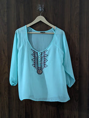 Imported Full sleeve top chiffon full sleeve top No-3573 Velnoor Store