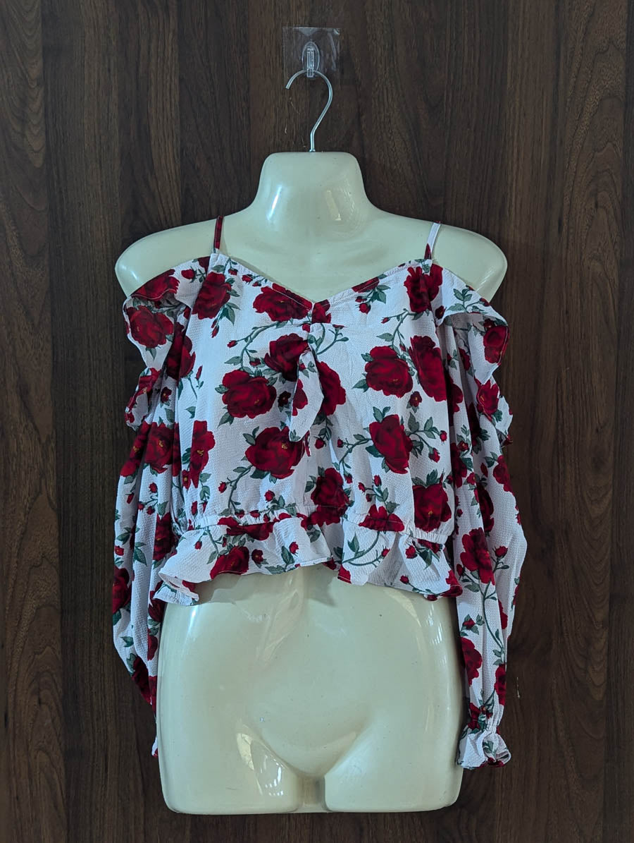Imported Crop top linen crop top No-4399 Velnoor Store