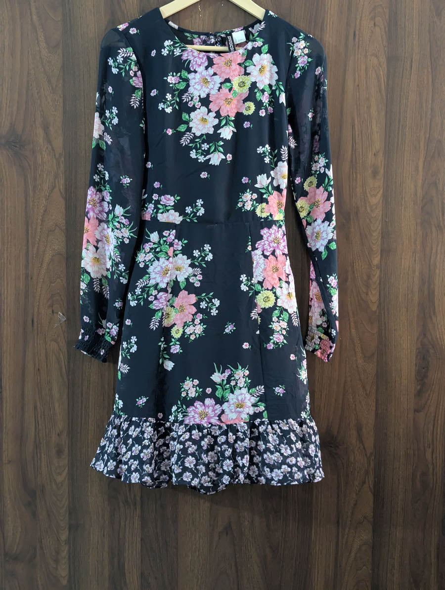 Imported Western mini dress chiffon mini dress No-1555 Velnoor Store