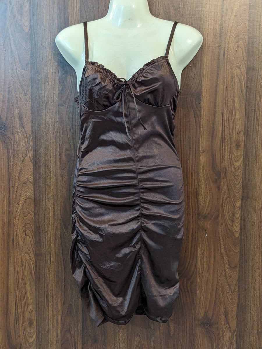 Imported Western mini dress silk jersey mini dress No-8685 Velnoor Store