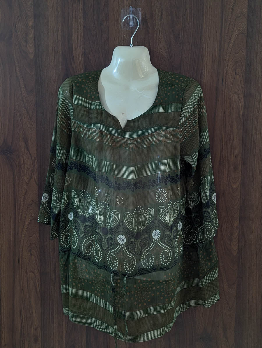 Imported Full sleeve top linen full sleeve top No-5202 Velnoor Store