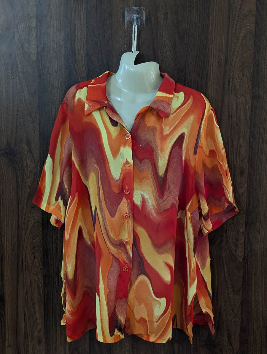 Imported Half sleeve top chiffon half sleeve top No-5348 Velnoor Store