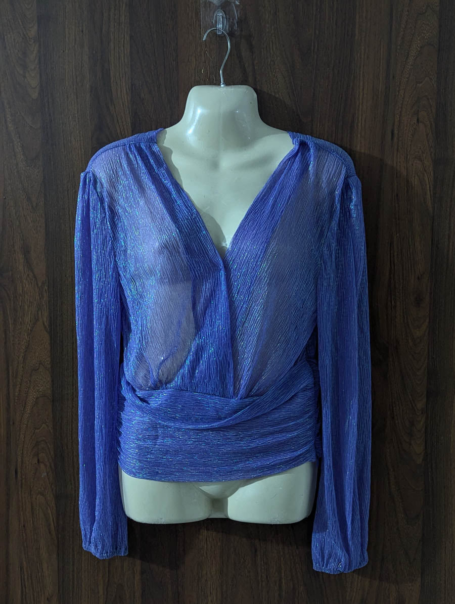 Imported Crop top shimmer crop top No-4371 Velnoor Store