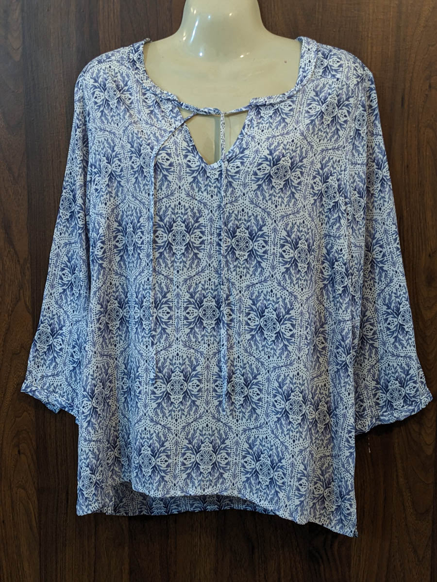 Imported Full sleeve top chiffon full sleeve top No-7544 Velnoor Store