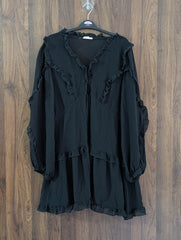 Imported Western mini dress linen mini dress No-2769 Velnoor Store
