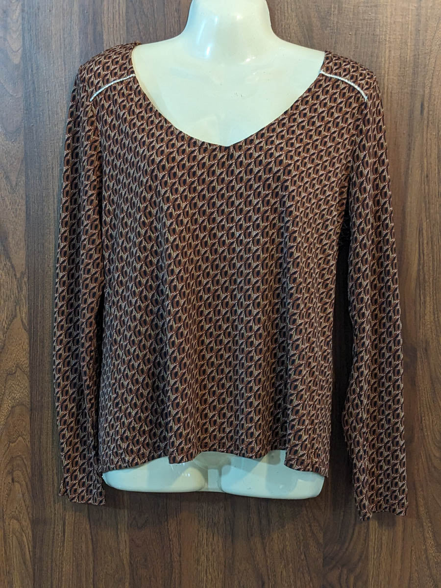 Imported Full sleeve top linen full sleeve top No-7410 Velnoor Store