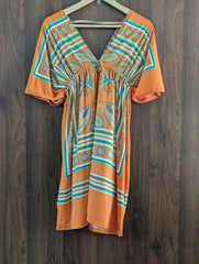 Imported Western mini dress silk jersey mini dress No-1326 Velnoor Store