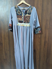Imported Western long Dress Jersey Long Dress No-704 Velnoor Store
