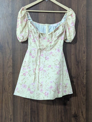 Imported Western mini dress silk mini dress No-1380 Velnoor Store