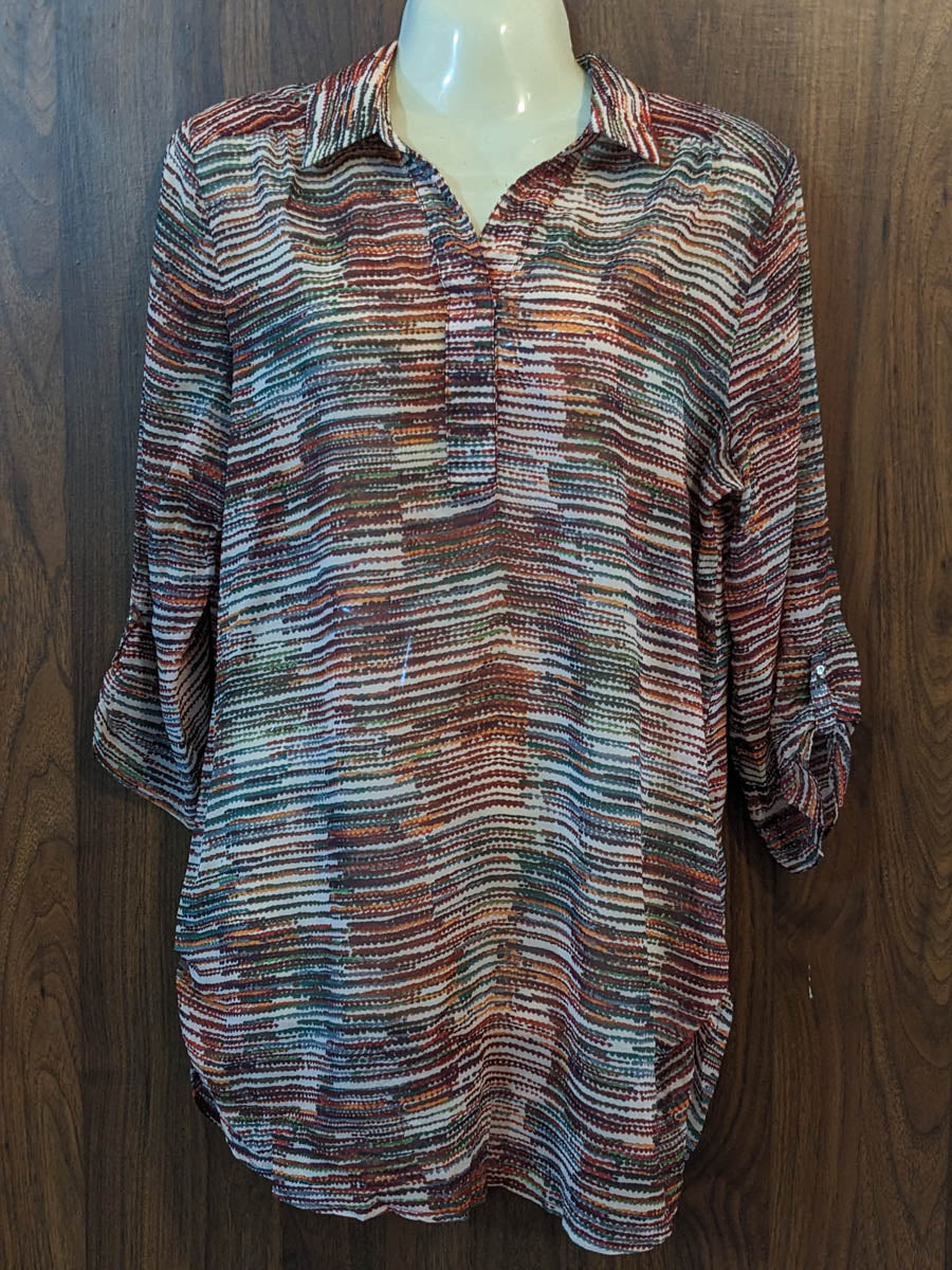 Imported Full sleeve top linen full sleeve top No-7400 Velnoor Store