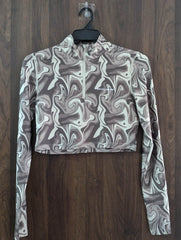 Crop top silk jersey crop top No-2048 Velnoor Store