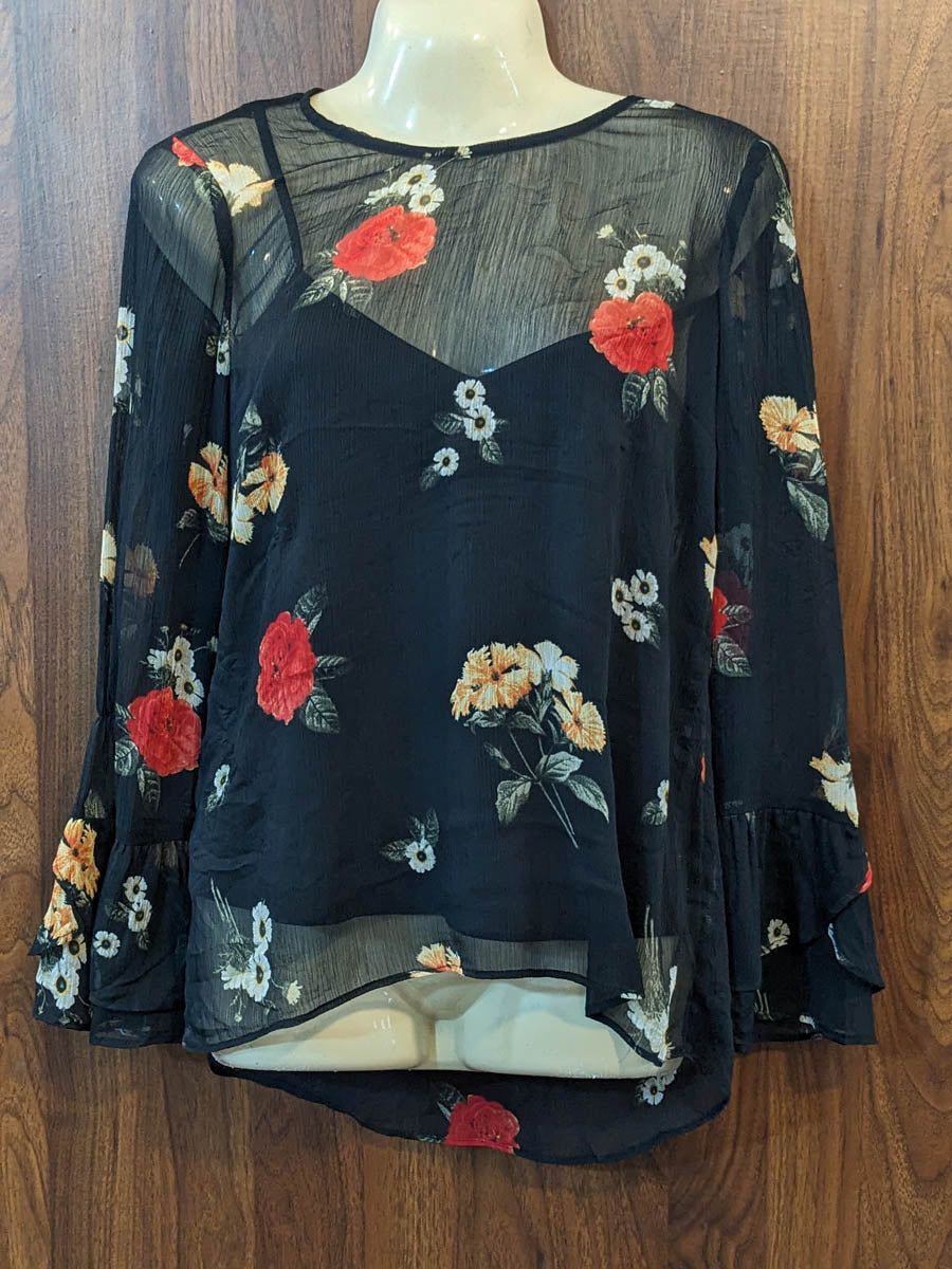 Imported Full sleeve top chiffon full sleeve top No-7555 Velnoor Store