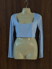 Imported Crop top silk jersey crop top No-4298 Velnoor Store